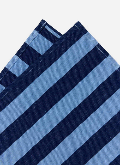 HTH x Domino MEDIUM STRIPE -  Navy & Blue Napkins