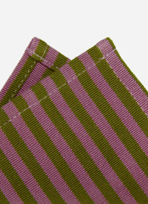 HTH x Domino MINI STRIPE - Lilac & Moss Napkins