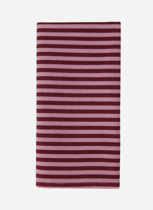 HTH x Domino MINI STRIPE - Lilac & Pomegranate Napkins