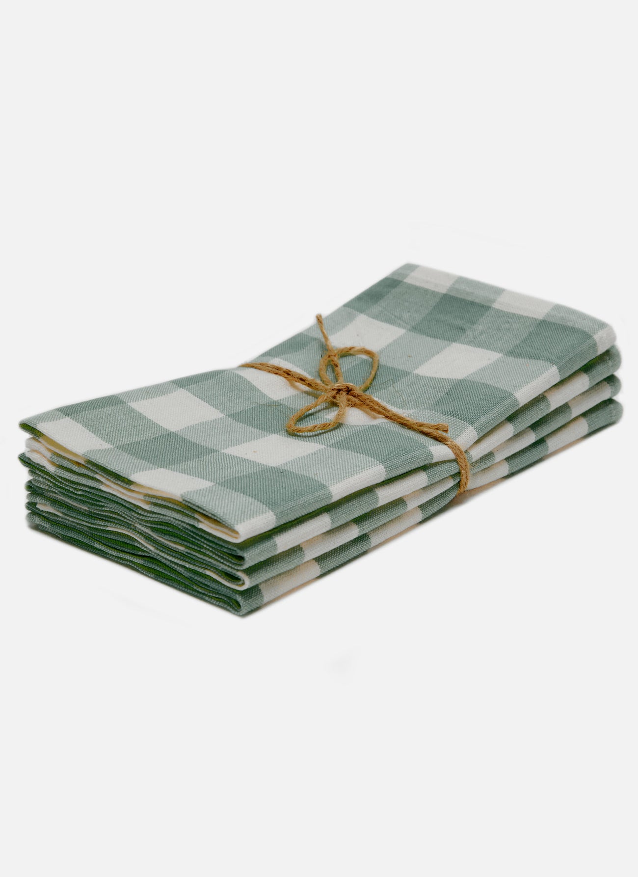 GINGHAM -  Sage Napkins