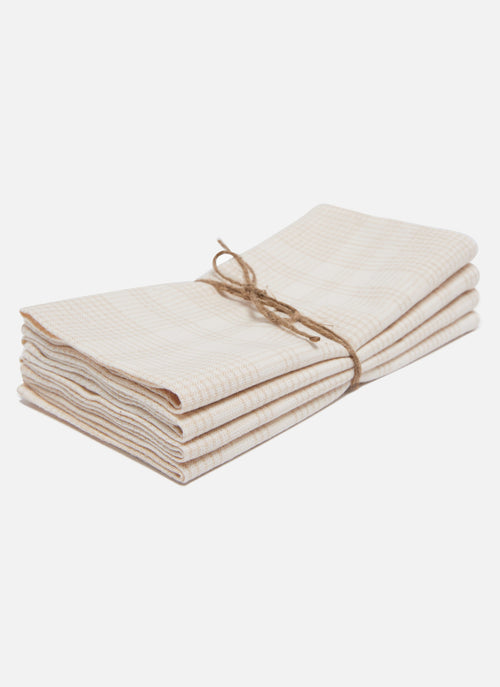 MARIANNE PLAID Cream Napkins