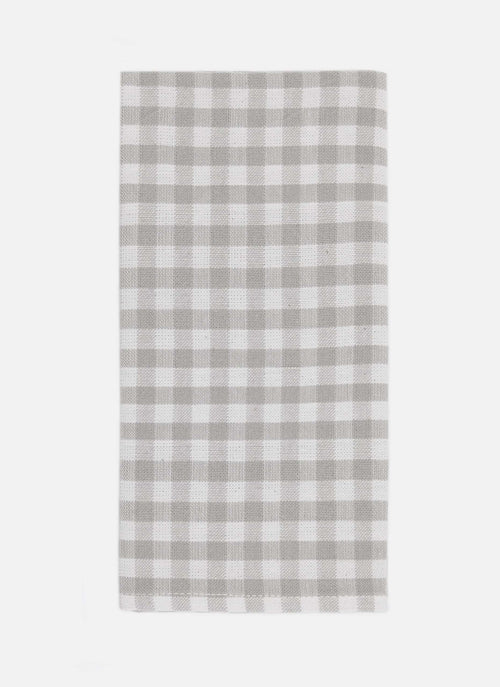 MINI GINGHAM -  Dove Napkins