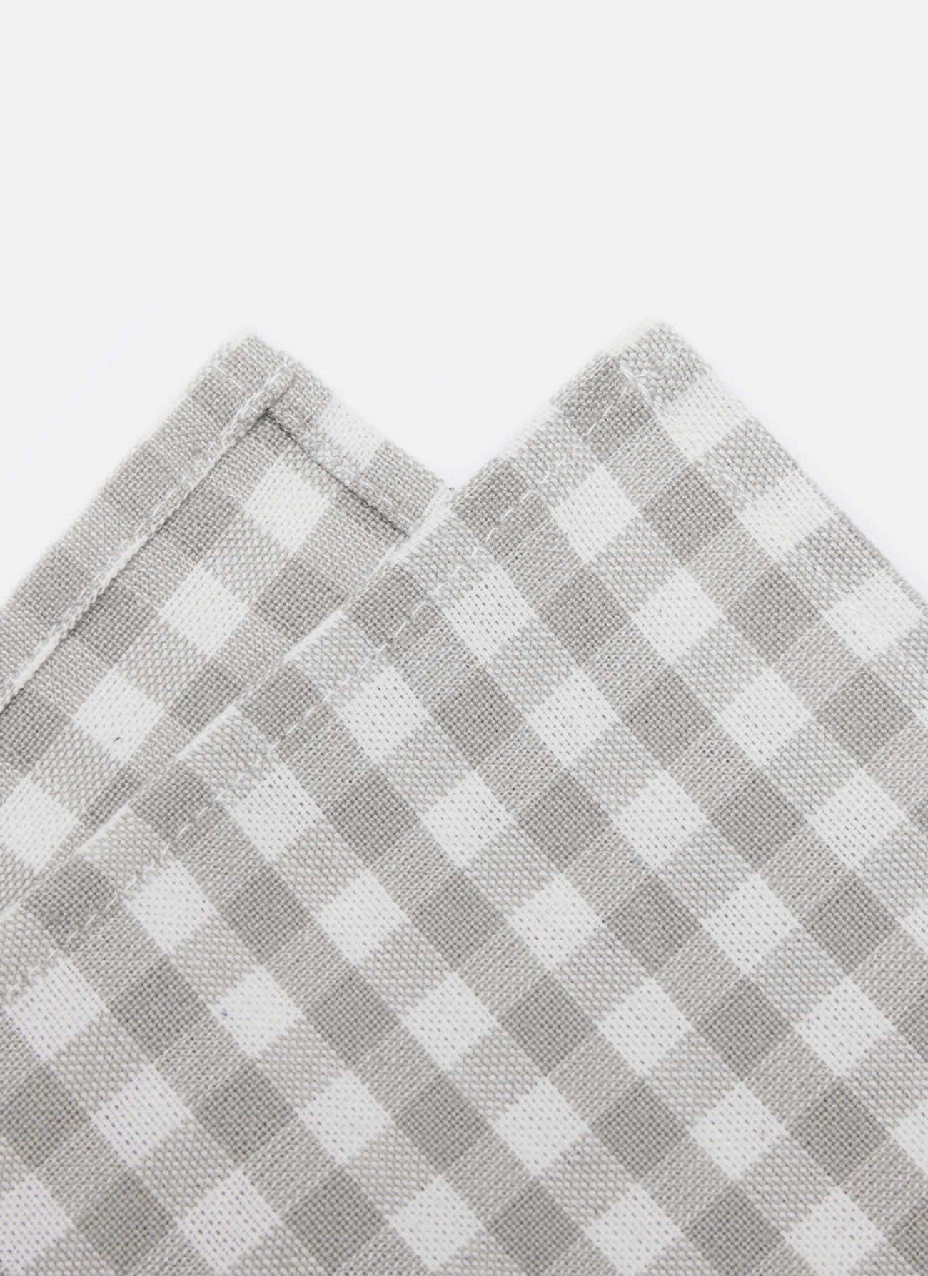 MINI GINGHAM -  Dove Napkins