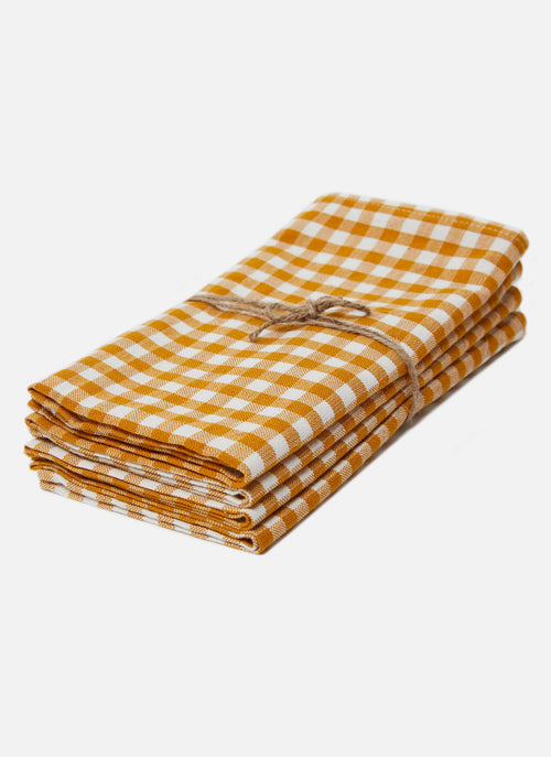 MINI GINGHAM -  Goldenrod Napkins