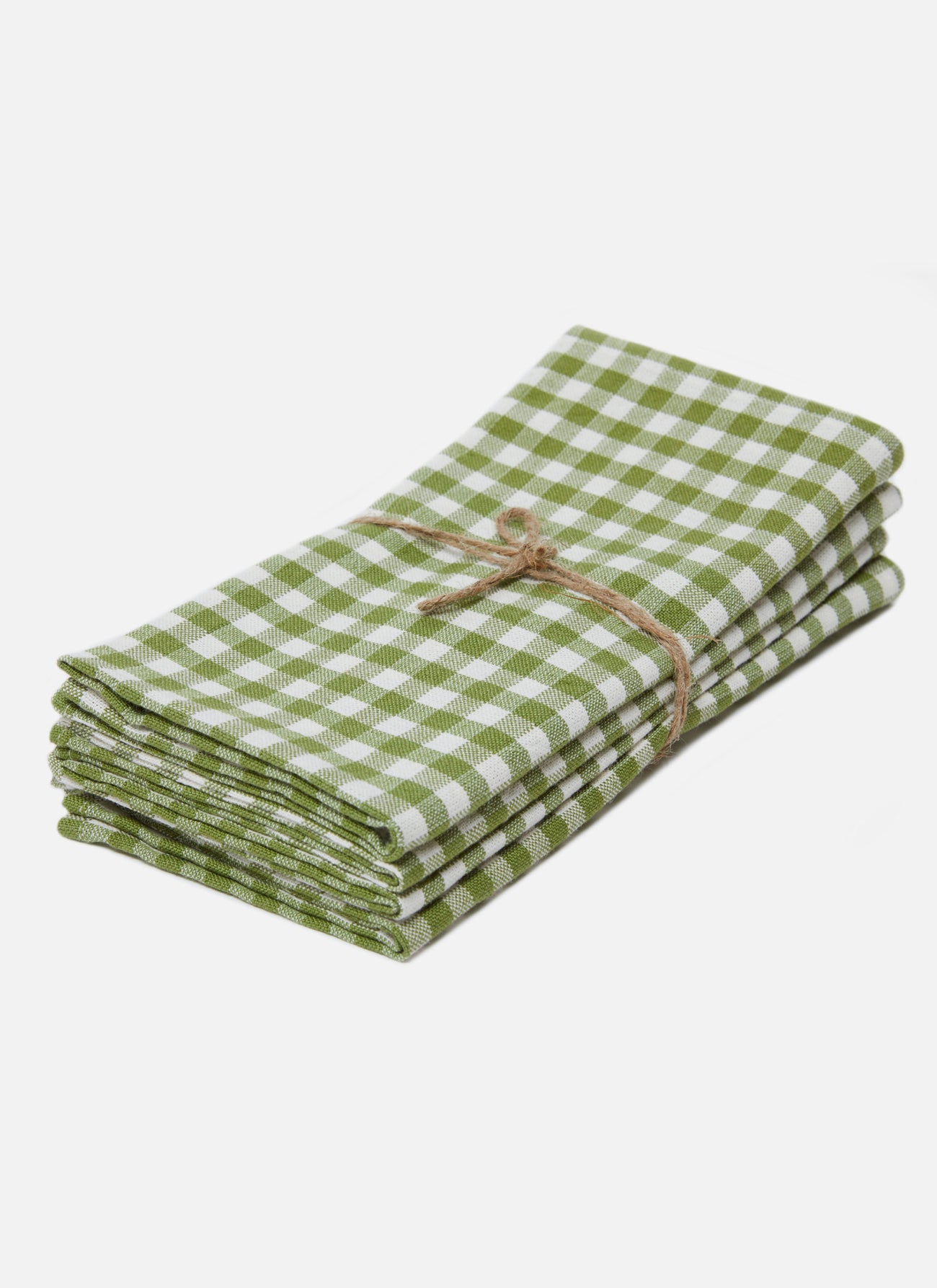 MINI GINGHAM -  Olive Napkins