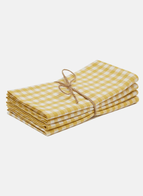 MINI GINGHAM - Sunflower Napkins