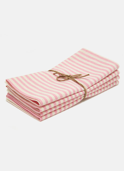 MINI STRIPE -  Peony Napkins