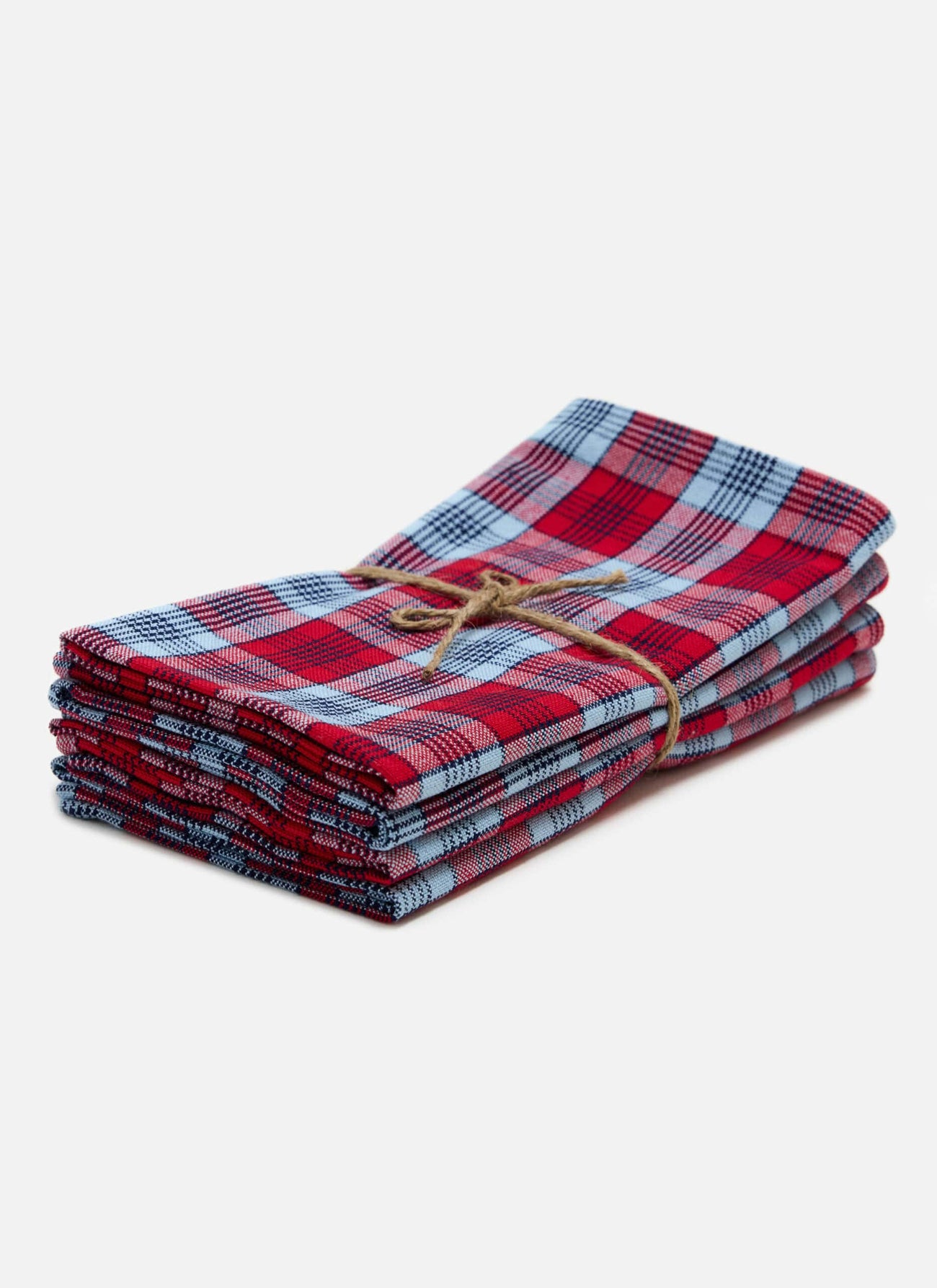 NANTUCKET PLAID -  Red Napkins