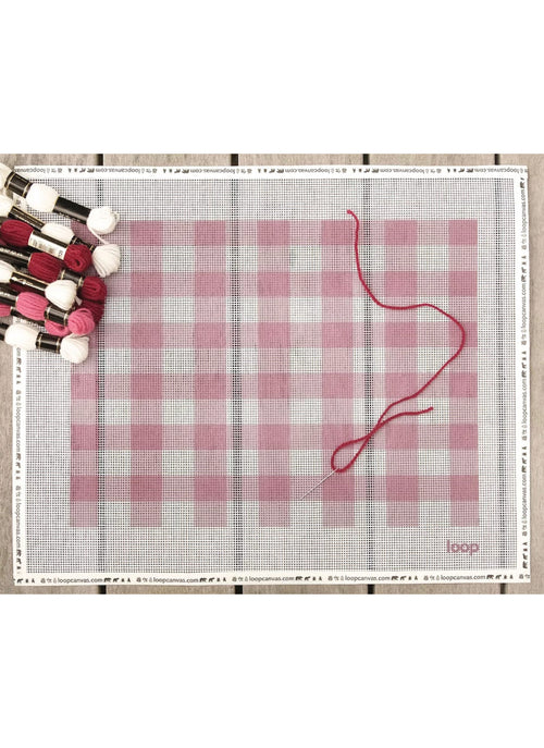 HTH x Loop Pillow Needlepoint Kit Cherry Gingham