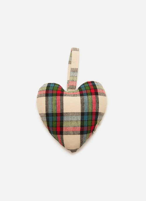 IDYLLWILD PLAID -  Multi Heart Ornament