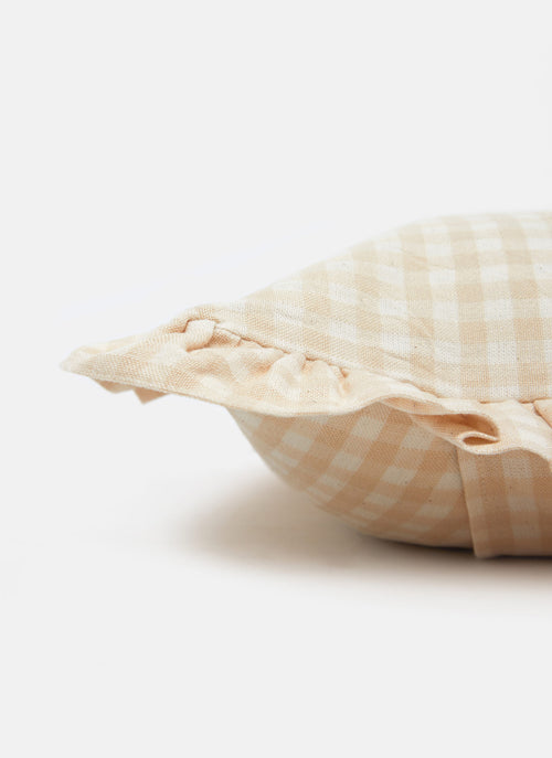 MINI GINGHAM -  Cream Petite Pillow