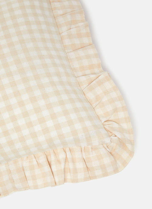 MINI GINGHAM -  Cream Petite Pillow