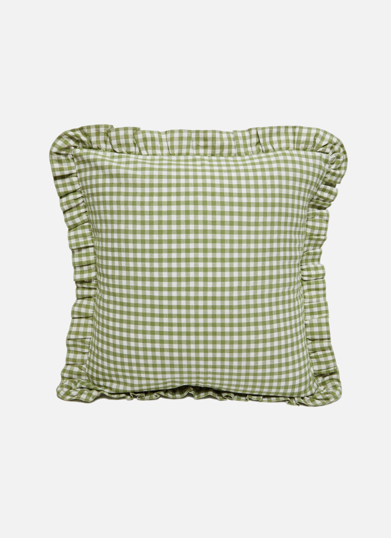 MINI GINGHAM -  Olive Pillow