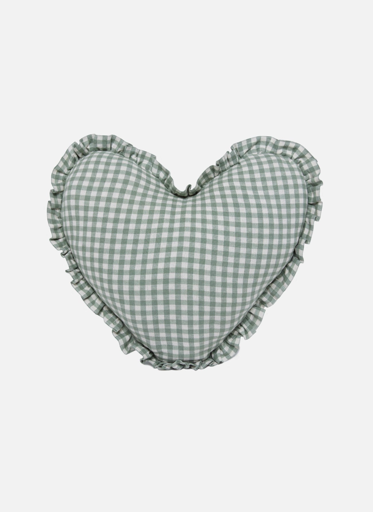 MINI GINGHAM -  Sage Heart Pillow