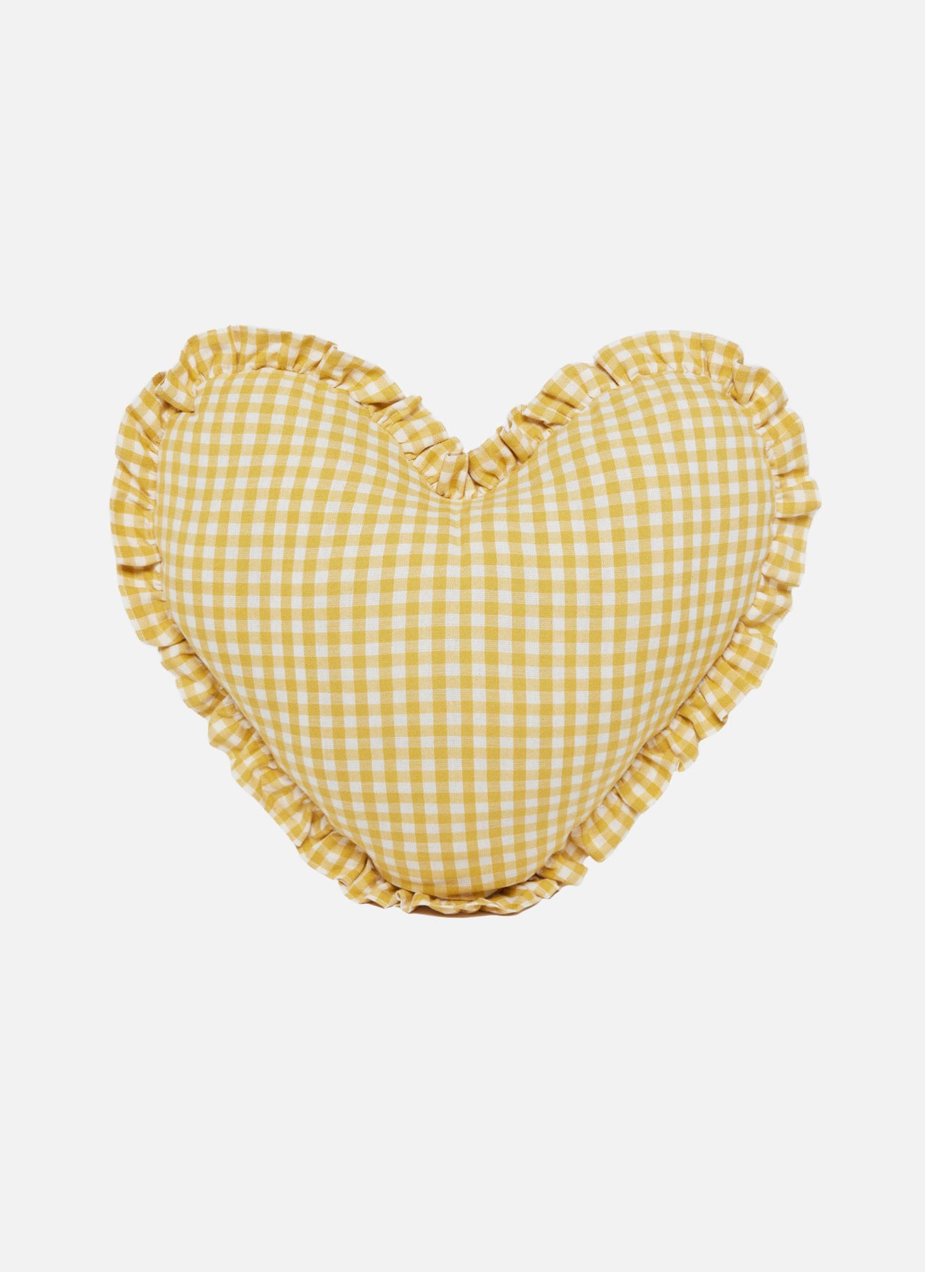 MINI GINGHAM -  Sunflower Heart Pillow