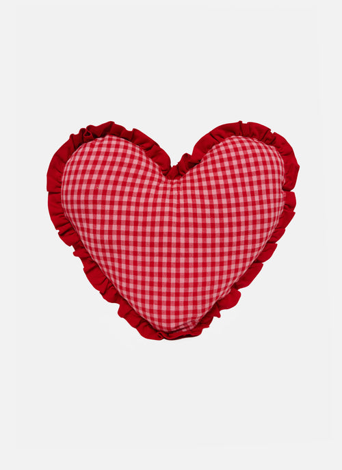 MINI GINGHAM Valentine Heart Pillow