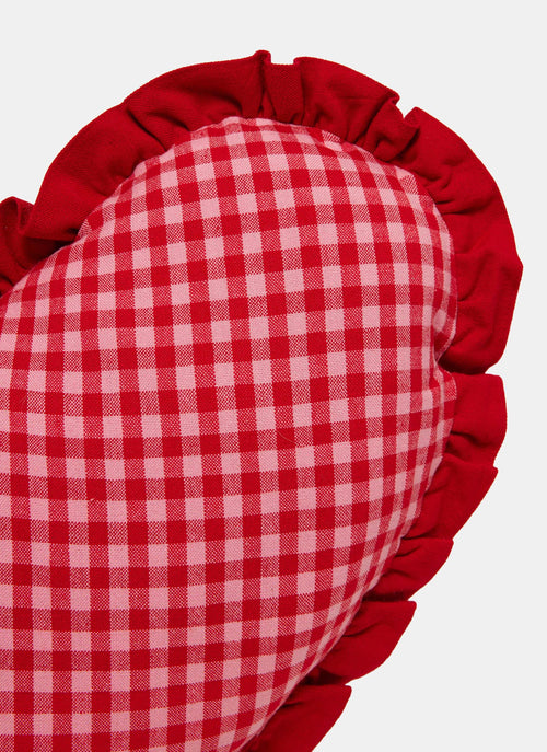 MINI GINGHAM Valentine Heart Pillow