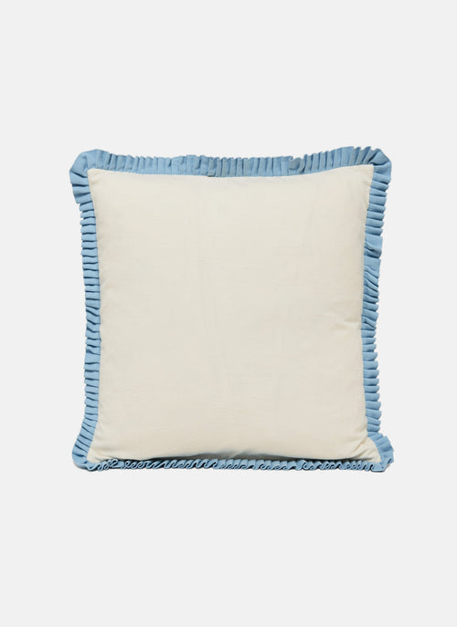 PEARL & BLUE Pleated Edge Pillow