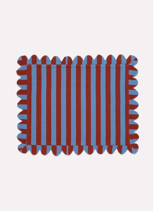 HTH x Domino MEDIUM STRIPE -  Tomato & Blue Placemat