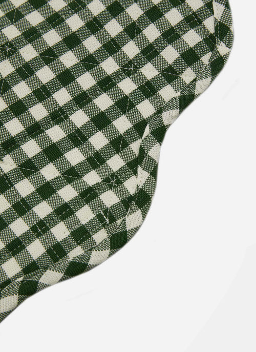 MINI GINGHAM - Hunter Scalloped Edge Placemat