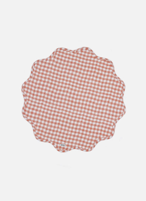 MINI GINGHAM -  Rosa Quilted Scallop Edge Placemat