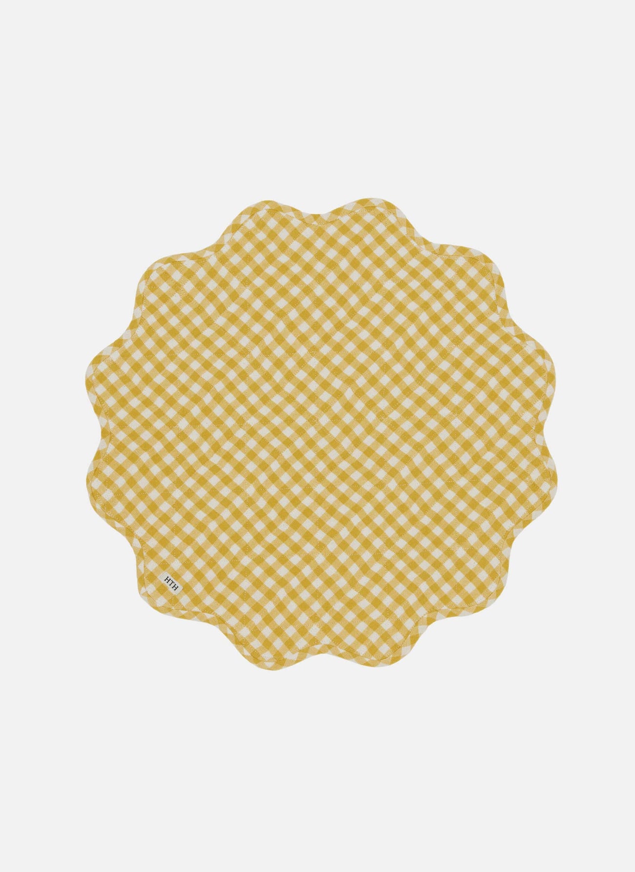 MINI GINGHAM - Sunflower Quilted Scallop Edge Placemat