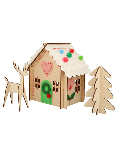 Wooden Embroidery Gingerbread House