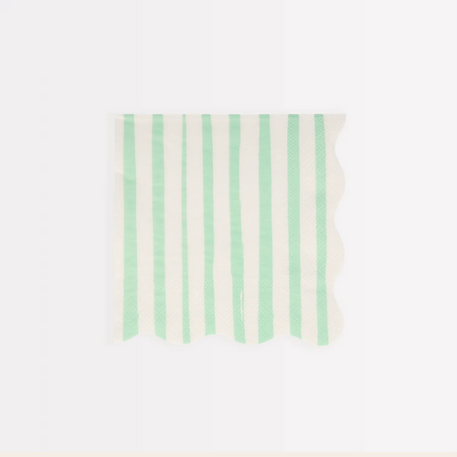 Mint Stripe Small Napkins