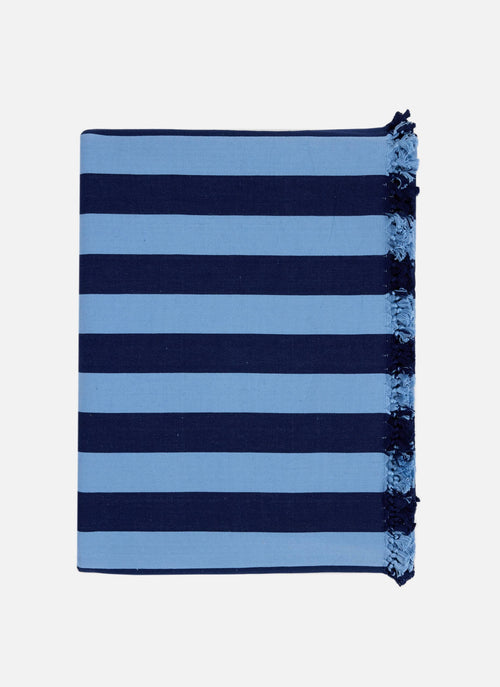 HTH x Domino WIDE STRIPE - Navy & Blue Tablecloth