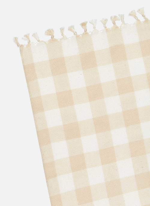 GINGHAM - Cream Tablecloth