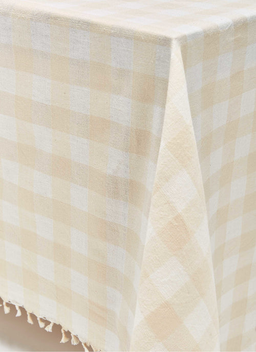 GINGHAM - Cream Tablecloth