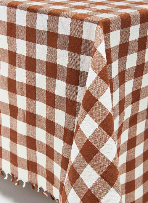 GINGHAM - Nutmeg Tablecloth