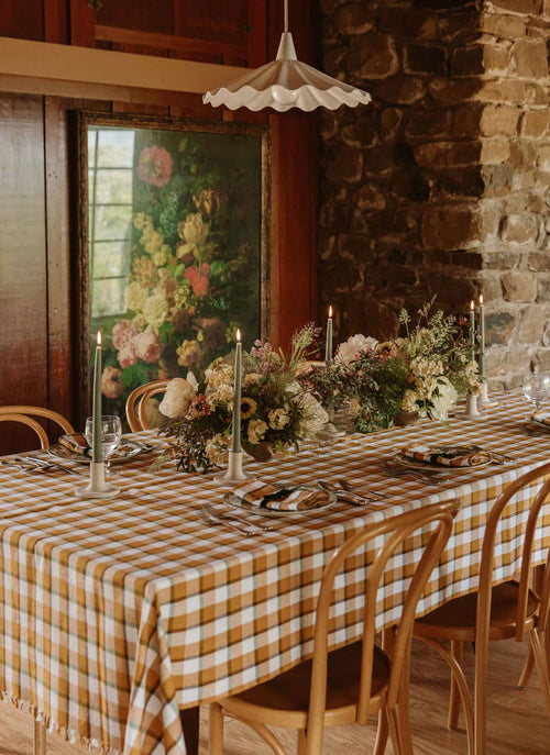 HARVEST PLAID - Goldenrod Tablecloth