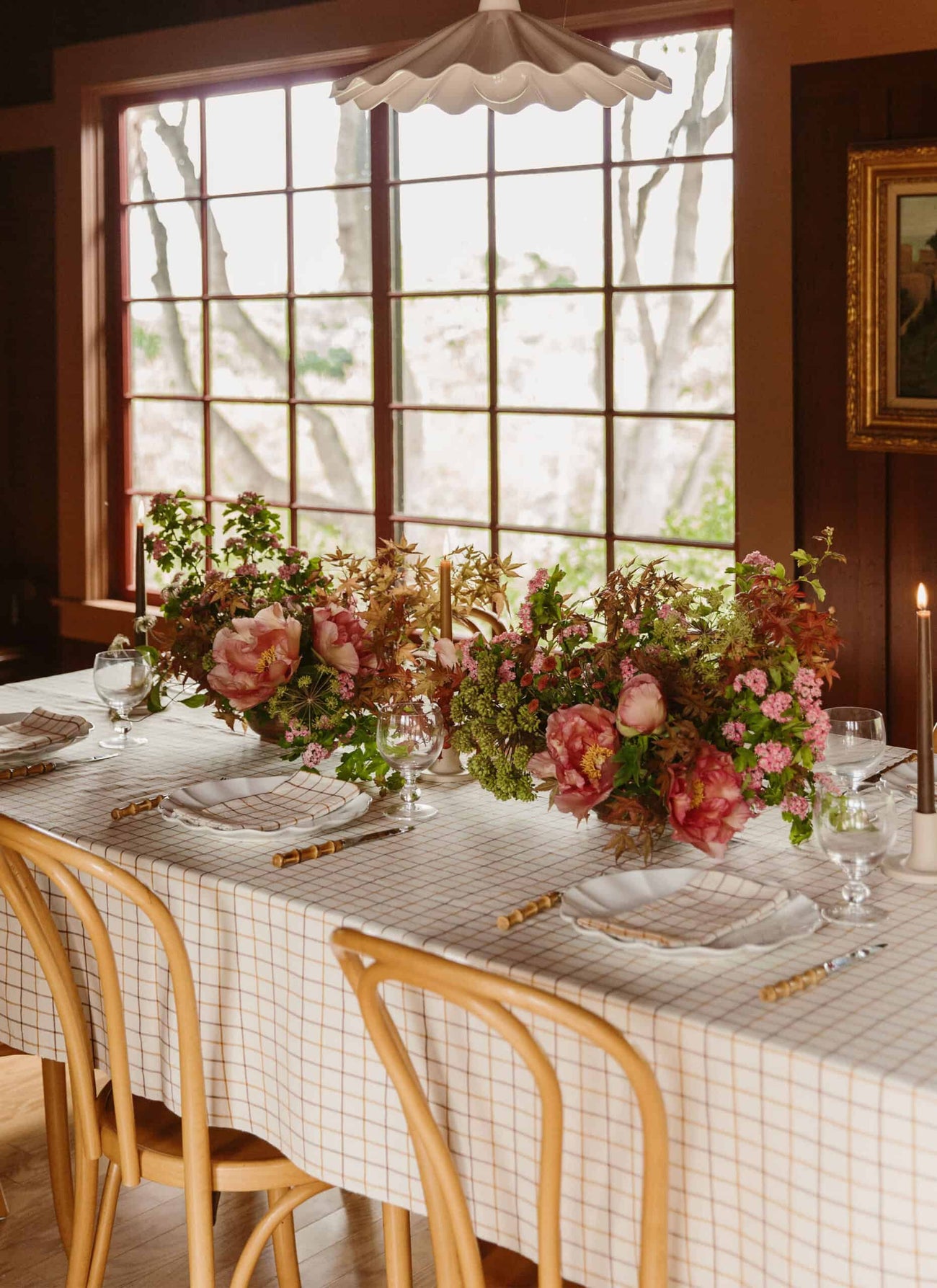 LATTICE - Nutmeg Tablecloth