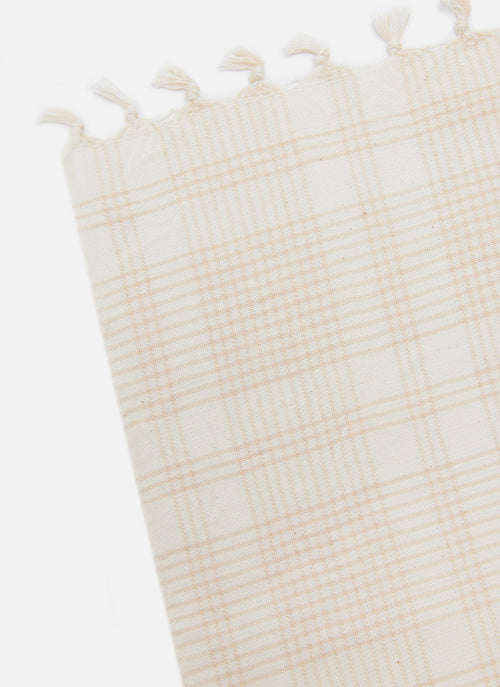 MARIANNE PLAID - Cream Tablecloth