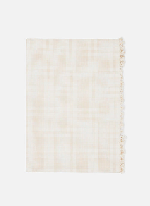 MARIANNE PLAID - Cream Tablecloth