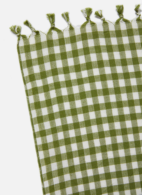 MINI GINGHAM - Olive Tablecloth