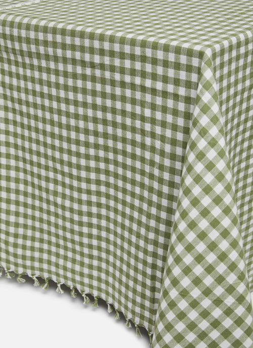 MINI GINGHAM - Olive Tablecloth