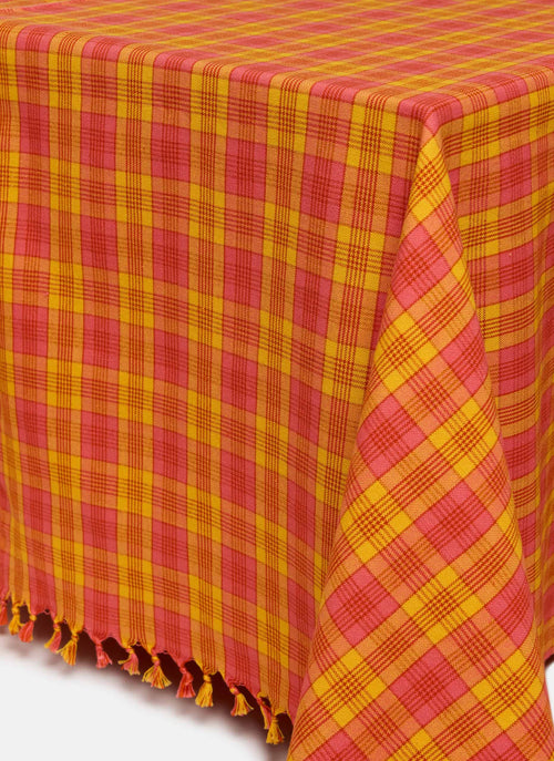 NANTUCKET PLAID - Citrus Tablecloth