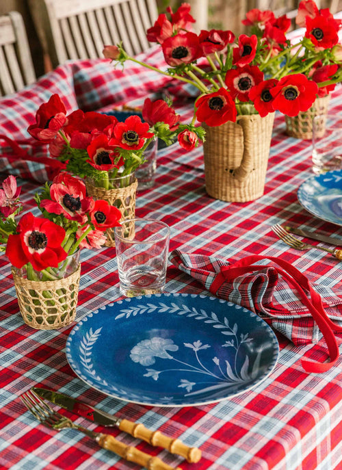 NANTUCKET PLAID - Red Tablecloth