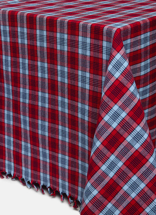 NANTUCKET PLAID - Red Tablecloth