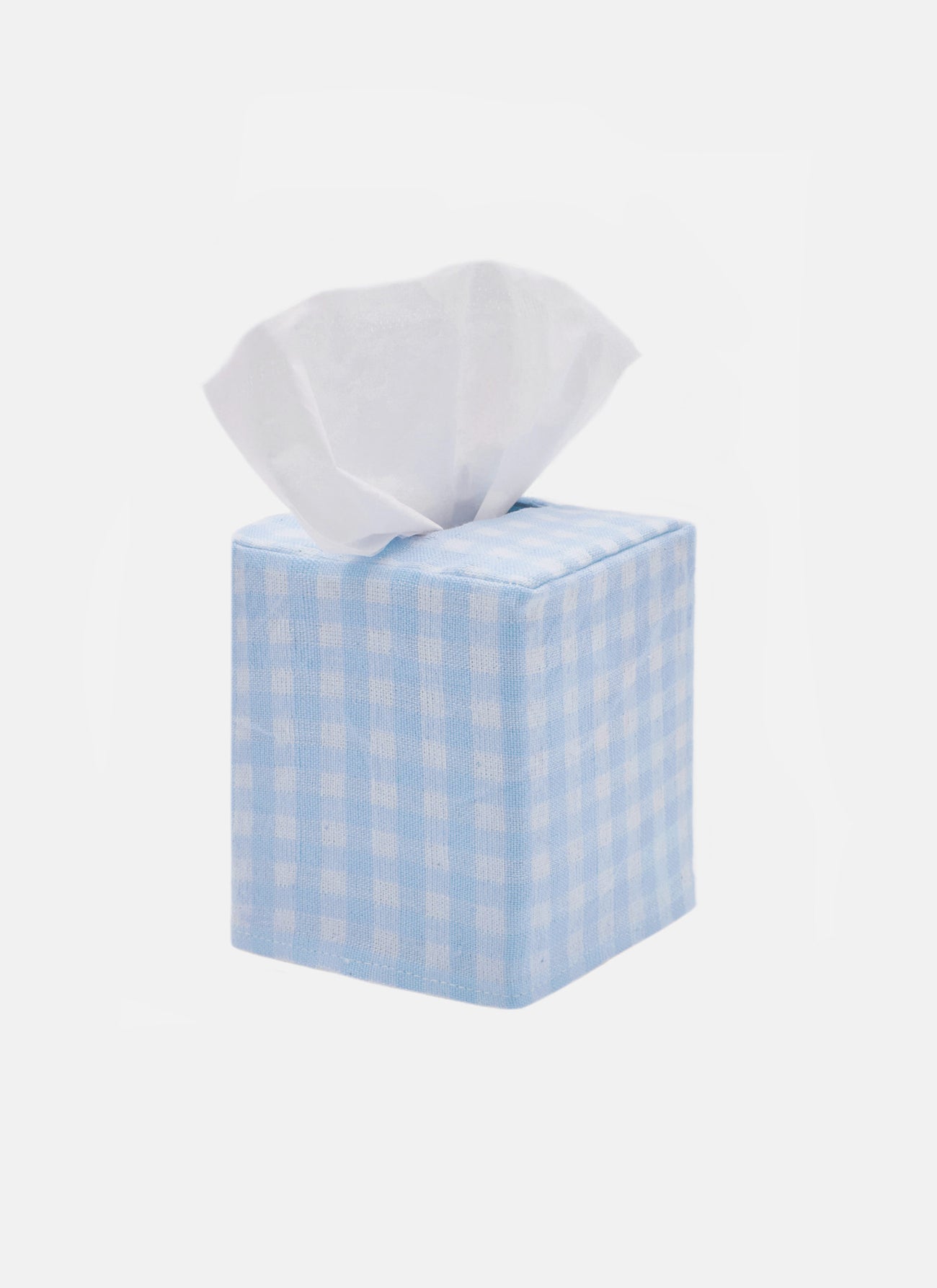 MINI GINGHAM -  Baby Blue Tissue Box Cover