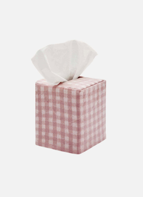 MINI GINGHAM -  Rosa Tissue Box Cover