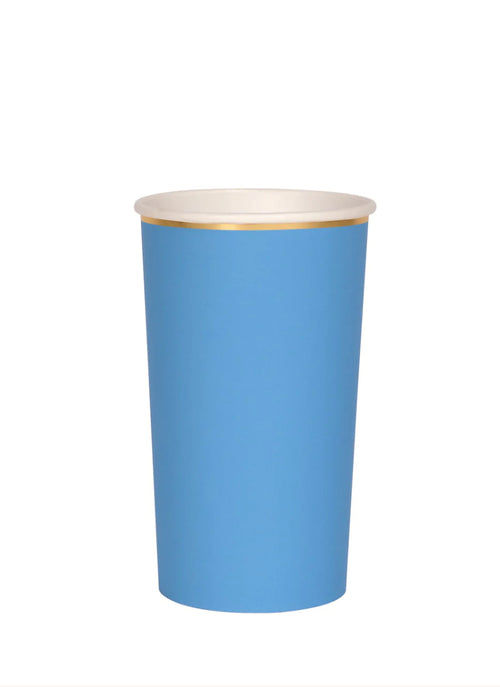 Bright Blue Highball Cups