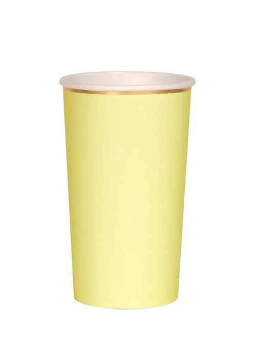 Pale Yellow Highball Cups