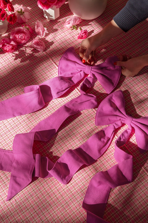 SOLID - Violet Fabric Bow