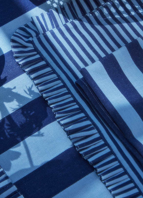 HTH x Domino MEDIUM STRIPE -  Navy & Blue Napkins