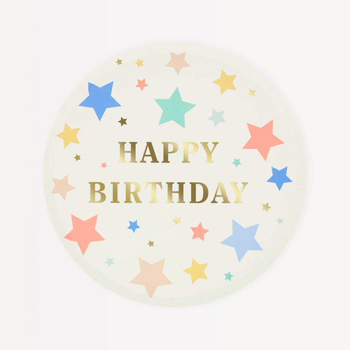 Happy Birthday Stars Side Plates