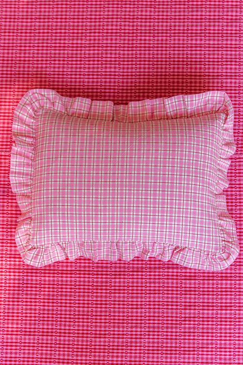 ROSIE PLAID - Pink Petite Pillow