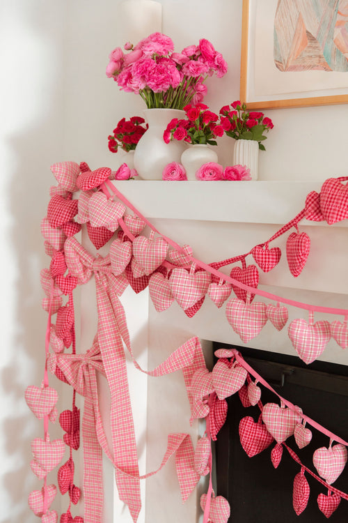 ROSIE PLAID - Pink Fabric Bow